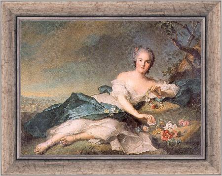 framed  Jean Marc Nattier Henrietta of France as Flora, Ta3071-1